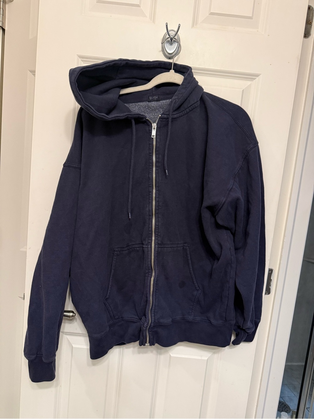 Brandy Melville Dark Navy Zip-Up